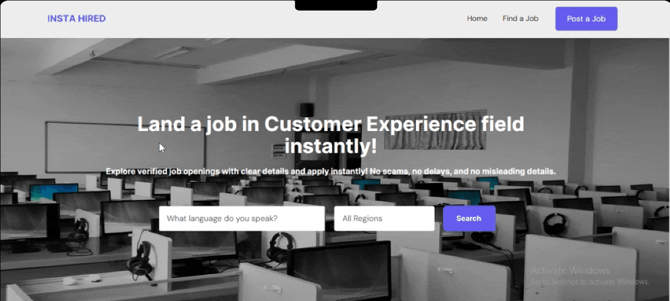 Live recording of the Insta-Hired WordPress V1.0 prototype